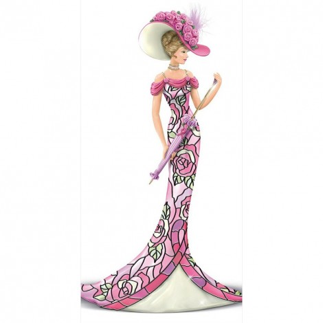 Dress Lady- Full Round Diamond Painting