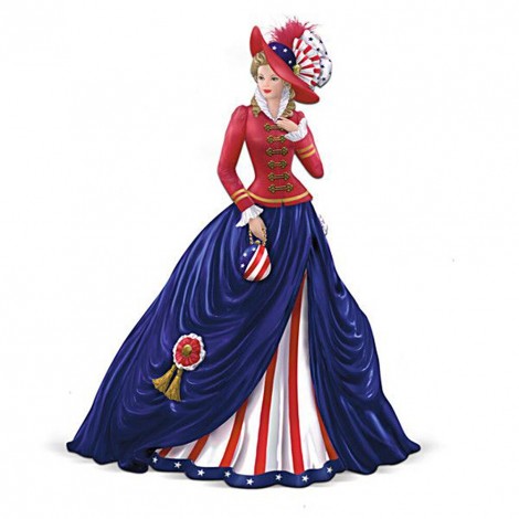 Dress Lady- Full Round Diamond Painting