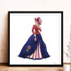 Dress Lady- Full Round Diamond Painting