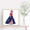 Dress Lady- Full Round Diamond Painting