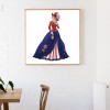 Dress Lady- Full Round Diamond Painting