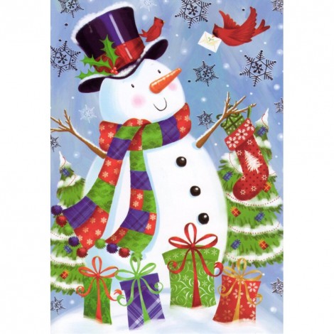 Smile Snowman - Full Round Diamond Painting