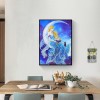 Woman on Moon-Partial Round Diamond Painting
