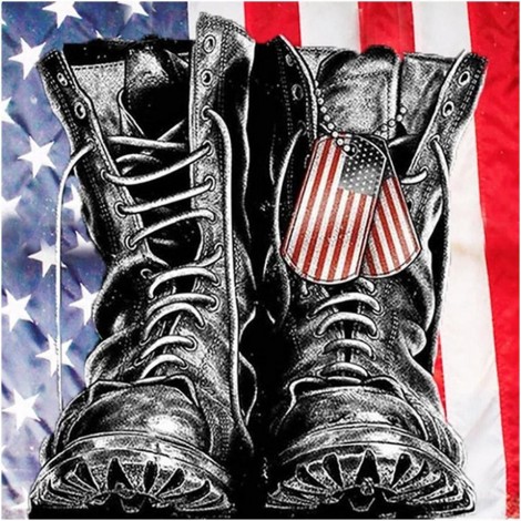 America shoes - Full Round Diamond Painting(30*30cm)