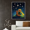 Boy Puppy Star Sky - Full Round Diamond Painting