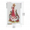 Dress Lady Bike - Full Round Diamond Painting