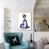 Blue Dress Lady- Full Round Diamond Painting