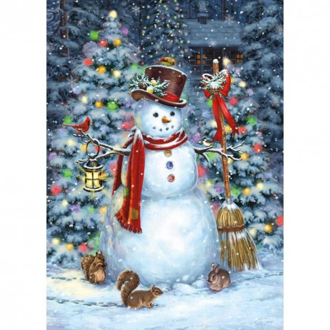 Snowman - Full Round Diamond Painting