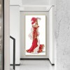 Red Dress Lady- Full Round Diamond Painting
