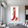 Red Dress Lady- Full Round Diamond Painting