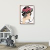 Woman with Flower Hat- Full Round Diamond Painting