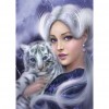 Beauty Tiger- Full Round Diamond Painting