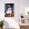 Red Cheeks Snowman- Full Round Diamond Painting
