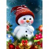 Red Cheeks Snowman- Full Round Diamond Painting