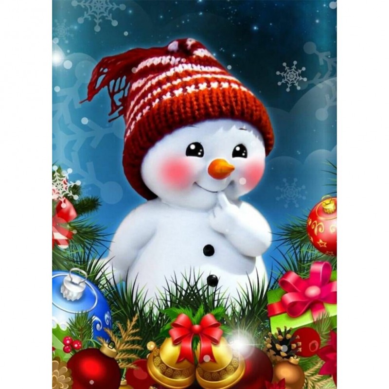 Red Cheeks Snowman- ...