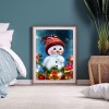 Red Cheeks Snowman- Full Round Diamond Painting