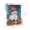 Red Cheeks Snowman- Full Round Diamond Painting