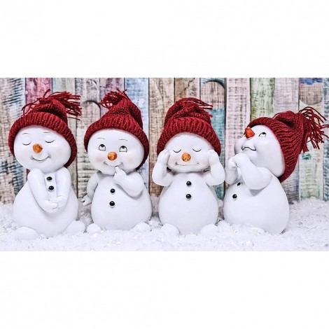 Christmas  Snowman- Full Round Diamond Painting