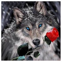 Wolf - Full Round Diamond...