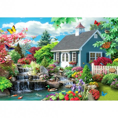 Quiet Yard - Full Round Diamond Painting