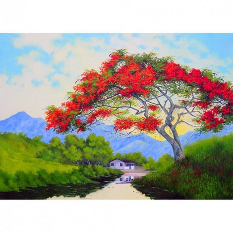 Rural Scenery - Full Round Diamond Painting