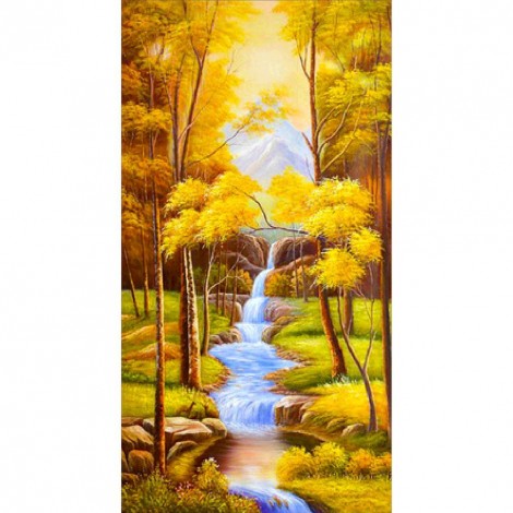 Autumn Scenery - Full Round Diamond Painting(100*55cm)