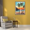 Beach Coconut Tree - Full Round Diamond Painting