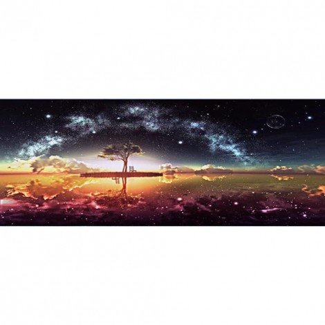 Star Lake - Full Round Diamond Painting(100*40cm)