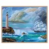 Sea Lighthouse View - Full Round Diamond Painting