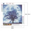 Tree Moon - Full Round Diamond Painting