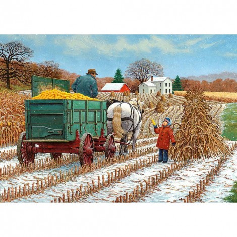 Autumn Harvest - Full Round Diamond Painting
