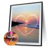 Heart Beach - Full Round Diamond Painting