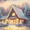 Snow Scene - Full Round Diamond Painting