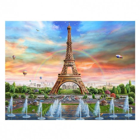 Eiffel Tower - Full Round Diamond Painting