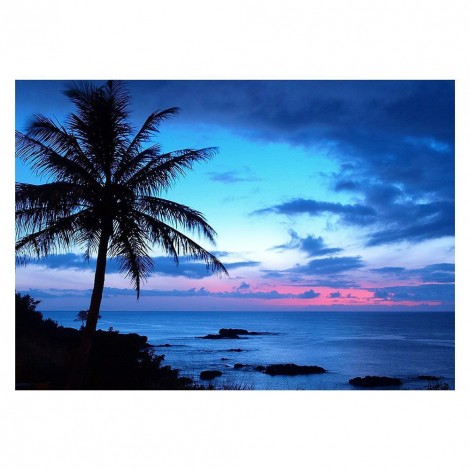 Sunset Sea - Partial Round Diamond Painting