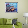 Sea Turtle and Fish - Full Round Diamond Painting