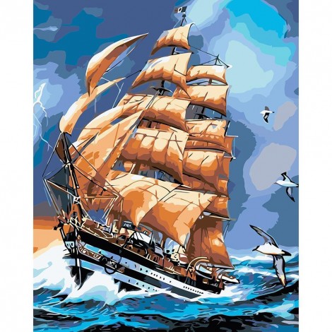 Sea Sailing - Full Round Diamond Painting