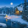 Snow Scene - Full Round Diamond Painting