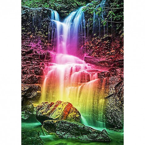 Rainbow Waterfall  - Full Square Diamond Painting(40x50cm)