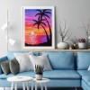 Beach Coconut Tree - Full Round Diamond Painting