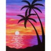 Beach Coconut Tree - Full Round Diamond Painting
