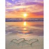 Heart Beach - Full Round Diamond Painting