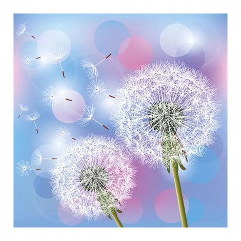 Dandelion - Full Round Diamond Painting (30*30CM)