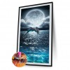 Dolphin Moon-Full Round Diamond Painting