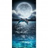 Dolphin Moon-Full Round Diamond Painting