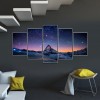 Starry Sky Mountains-Full Round Diamond Painting