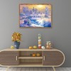 Snow Scenery Home - Full Round Diamond Painting