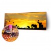 Animals Sunset - Full Round Diamond Painting(70x30cm)