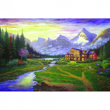 Village House - Full Round Diamond Painting