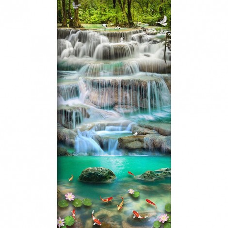 Waterfall - Full Round Diamond Painting(85*45cm)